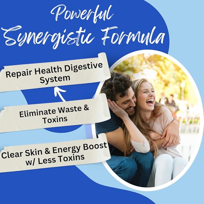 Slimtox™ Organic 15 Day Colon Cleanse & Detox for Flat Stomach Less Bloat & LBS w/Probiotics - Constipation Relief - Flushes Toxins, Boosts Energy