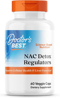 Doctor's Best NAC Detox Regulators Supplement for Men & Women - N-Acetyl Cysteine 600 mg, Liver Health Support, NAC Capsules with Selenium & Molybdenum, Supports Antioxidant Defense - 60 Veg Caps