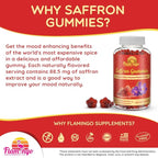 Saffron Extract Gummies-Sugar Free Saffron Supplement Enhanced with GABA, Saint John's Wort, Passion Flower- Saffron Supplements for Kids, Women, Men. Focus and Mood Support. 60 Saffron Gummies