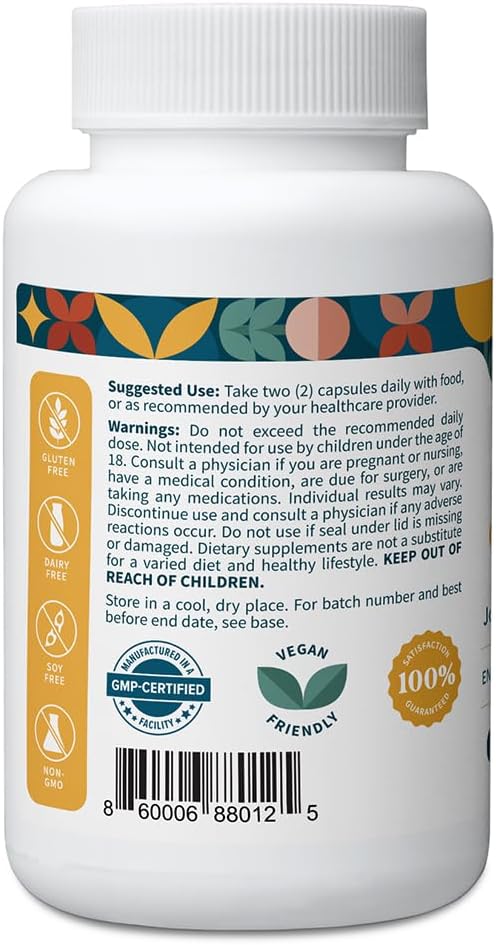 Pattern Wellness Turmeric Curcumin – 95% Curcuminoids with BioPerine® Black Pepper – Supports Joint, Cognitive & Immune Health – Non-GMO, Gluten Free – 120 Capsules