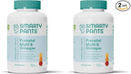 SmartyPants Prenatal Vitamins for Women, Multivitamin Gummies: Omega 3 Fish Oil (EPA/DHA), Biotin, Methylfolate, Vitamin D3, C, Vitamin B12,B6 A,K &Zinc, Inositol,(20 Day Supply),80 Count (Pack of 2)