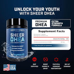 DHEA Supplement for Men DHEA 100mg - Pure DHEA Supplement for Men for Strength and Hormone Balance - DHEA for Women and Men - High Purity Enhanced Absorption 60 SV USA
