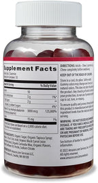 Amazon Basics Vitamin B12 3000 mcg Gummies, Normal Energy Production and Metabolism, Immune System Support, Raspberry, 100 Count (2 per Serving) (Previously Solimo)