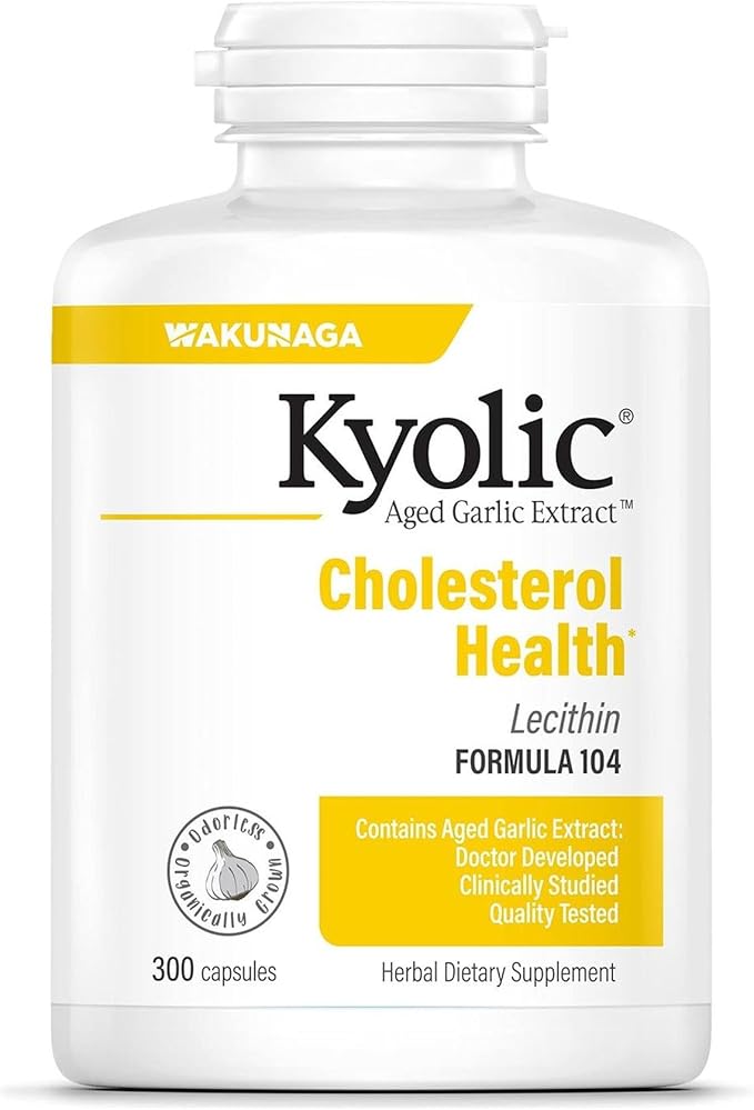 Kyolic Aged Garlic Extract Formula 104, Cholesterol Health*, 300 Capsules