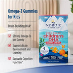 Nordic Naturals Zero Sugar Children’s DHA Gummy Chews, Tropical Punch - 30 Gummy Chews for Kids - 600 mg Total Omega-3s - Brain Development, Learning, Healthy Immunity - Non-GMO - 30 Servings