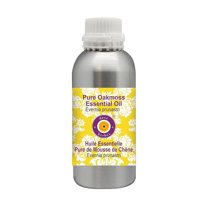 Deve Herbes Pure Oakmoss Essential Oil (Evernia prunastri) Steam Distilled 300ml (10 oz)