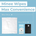 Impossibly Compact Travel Wipes - 99.5% Water - Safe for Sensitive Skin & Hypoallergenic, Resealable, Thick & Durable - For Adults, Kids & Baby Care - Coconut, 10 Pack Total 60 Wipes