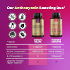 Resveratrol Complex Supplement with Clinically Tested Cognigrape Red Grape Extract OPC Proanthocyanidins - Antioxidant & Brain Health Support - 90 Veggie Capsules, Non-GMO, Gluten-Free, Vegan
