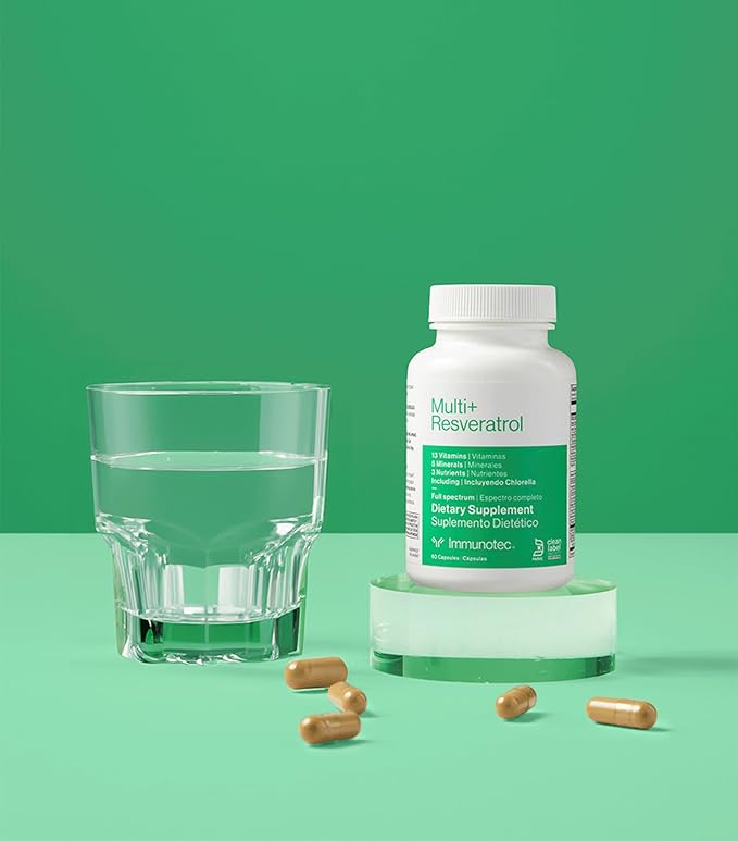 Immunotec - Multi+ Resveratrol - Full Spectrum Dietary Supplement - 13 Vitamins, 5 Minerals, 3 Nutrients with Chlorella