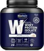 Biochem, Whey Protein Powder, 20g of Protein to Support Muscles and Intense Workouts, Natural, 24.6 oz