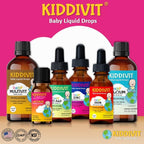 Kiddivit Baby Calcium Liquid Drops with Vitamin D3 & K2 – Gentle Bone & Growth Support Supplement – 24 Daily Servings – Inulin Fortified Prebiotic Fiber – Sugar Free, Gluten Free, Vegetarian, 4oz