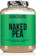 NAKED Nutrition Chocolate Pea Protein Isolate - 5Lb Bulk, NSF Certified, Plant Based, Vegetarian & Vegan Protein. Easy to Digest, Non-GMO, Gluten Free, Lactose Free, Soy Free