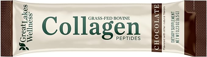 Great Lakes Wellness Collagen Peptides Powder for Skin, Hair, Nails, Joints & Digestion - Variety Flavors - Quick Dissolve Hydrolyzed, Non-GMO, Kosher - 6 Sticks - Packaging May Vary (Pack of 2)