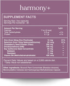 Harmony+ | Vitex, DIM, Soy Isoflavones, Methylfolate & Selenium | Supports Women’s Hormonal Balance, Cycle Regulation & Mood Stability | 60 Capsules