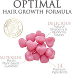 Hair Vitamins Gummies - Sugar Free Hair Growth Support Gummy with Biotin 5000 mcg Per Serving, Vitamin A, B12, C, D, E, Folic Acid - Supports Strong Beautiful Hair and Nails, Vegetarian - 120 Gummies