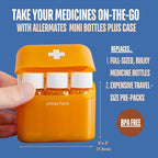 Travel Size Bottles for Medicines (Liquid or Pills) Carrying Case - Amber 3 Pack