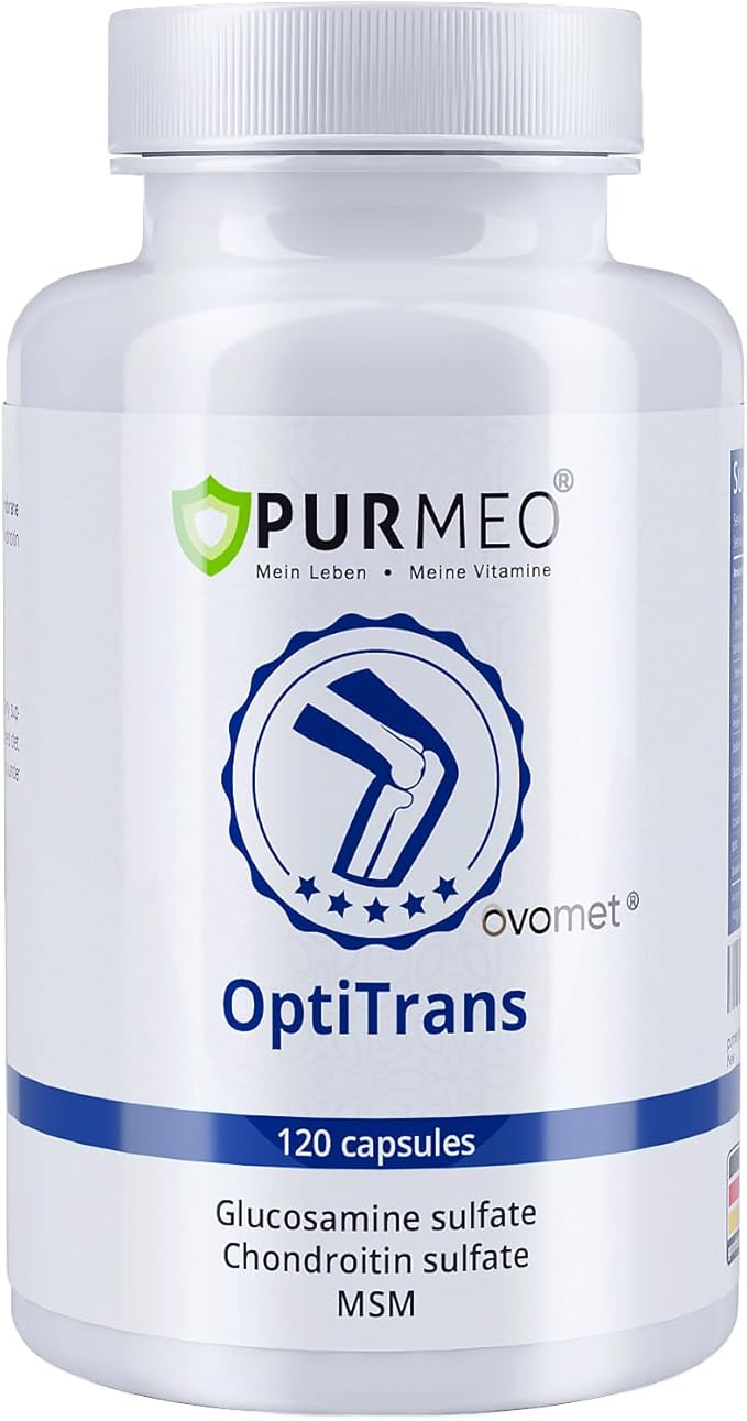 purmeo 5-Day Fast-Acting Joint Health Supplement - Support for Comfort, Cartilage, Strength & Flexibility - OVOMET Eggshell Membrane Glucosamine Chondroitin, MSM & Boswellia - Made in Germany, 120ct