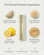 BI-SU Beauty Essence Collagen Jelly Stick with Vitamin C, Fish Collagen Peptides, Anti Aging, Maintain Skin Elasticity, Immunity Support, Japan Beauty Skin Care Secret, Pineapple Flavor, 30 PCS