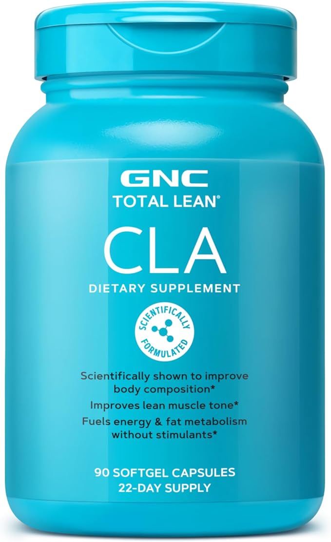 GNC Total Lean Premium CLA 3-6-9 | Improves Body Composition & Muscle Tone, Fuels Energy Without Stimulants, Supports Cardiovascular & Joint Health | 90 Softgel Capsules