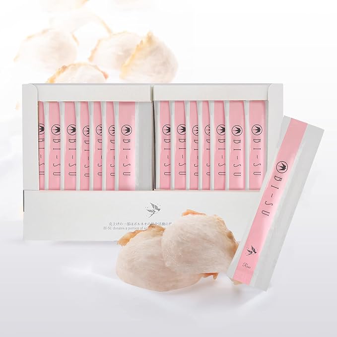 BI-SU Beauty Essence Collagen Jelly Stick with Vitamin C, Fish Collagen Peptides, Anti Aging, Maintain Skin Elasticity, Immunity Support, Japan Beauty Skin Care Secret, Rose Flavor, 30 PCS