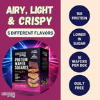Protein Wafer Squares, Value Variety Pack, 15g Protein, Low in Sugar, 10 Squares Total, Light and Crispy, Includes Vanilla, Mocha, Chocolate, Lemon, Chocolate Raspberry (Variety, 1 Pack)