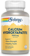 Solaray Calcium Hydroxyapatite 1000mg - Calcium Supplements for Women & Men, Hydroxyapatite Powder Capsules, Healthy Teeth and Bone Support - 120 Capsules