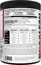 EVL BCAA Lean Energy Powder - Pre Workout Green Tea Fat Burner Support with BCAAs Amino Acids and Clean Energizers - Post Workout Recovery Drink for Lean Muscle Recovery - Cherry Limeade