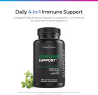 Livingood Daily Immune Support Supplement, 4-in-1 Formula with Oregano Oil, Monolaurin, L Lysine & Quercetin, Gut & Digestive Health, Gluten Free, Vegan, Non GMO, Allergen Free, 120 Capsules