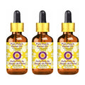 Deve Herbes Pure Peach Kernel Oil (Prunus persica) with Glass Dropper Cold Pressed (Pack of Three) 100ml X 3 (10 oz)