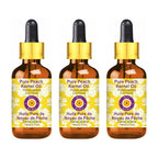 Deve Herbes Pure Peach Kernel Oil (Prunus persica) with Glass Dropper Cold Pressed (Pack of Three) 100ml X 3 (10 oz)