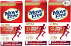 Move Free Ultra 3X Triple Action Type II Collagen and Boron Joint Support Supplement, Supports Cartilage & Bones in 1 Tiny Pill Per Day, 30 Tablets/30 Servings (3 Pack)