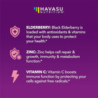 Elderberry Gummies for Kids with Zinc and Vitamin C - Immune Support Supplement for Children - 120 Count, Vegan, Berry Flavor - Convenient Daily Defense with Antioxidants and Essential Nutrients