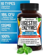 FarmHaven Digestive Enzymes with 18 Probiotics & Herbs | Papaya, Bromelain, Protease & More for Lactose Absorption & Better Digestion | Helps Bloating, Gas, Constipation | Vegetarian, 60 Capsules