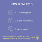Blowfish Wingman | Supplement with DHM + L-Cysteine + Electrolytes | Feel Better After Drinking | Pre-Alcohol Liver Support & Hydration