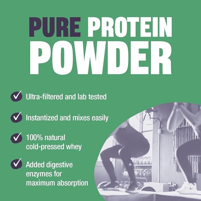 1lb No Bull Unflavored Whey Protein Powder, Pure, Instantized Whey Supplement,High Protein, Low Carb, No Fillers, No Additives, Flavorless