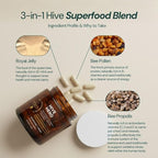 Dr Sosnowski's Hive Hero – Propolis, Royal Jelly & Bee Pollen Supplement – Triple Hive Action for Daily Wellness – 60 Vegetable Capsules