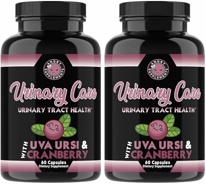 Angry Supplements Urinary Care for Women – UTI & Urinary Tract Health Support – Cranberry, Corn Silk & Uva Ursi – Bladder Cleanse Complex – 60 Capsules, 120 Day Supply (2-Bottles)