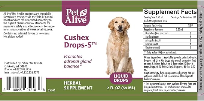 PetAlive Complete Cushex ComboPack for Adrenal Gland Balance, Cushing's Related Support and Symptom Relief