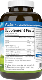 Carlson - Golden Primrose, 1300 mg Evening Primrose Oil, Cold-Pressed, Healthy Skin, Women's Health & Optimal Wellness, 90 Softgels