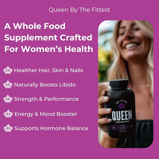 The Fittest Queen Organ Supplement, Hormone & Energy Support, 180 Capsules