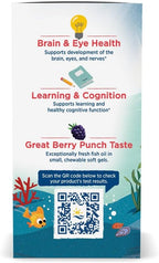 Nordic Naturals Children’s DHA Xtra, Berry Punch - 90 Mini Chewable Soft Gels for Kids - 636 mg Omega-3s EPA & DHA - Cognitive & Immune Function, Learning, Social Development - Non-GMO - 30 Servings