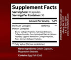 Adult Premium Collagen - 1800 mg of Type I, II, III, IV, V Hydrolyzed Collagen - Improve Skin Elasticity - Promote Hair Growth - Support Joint & Bone Health - for Men & Women - 90 Capsules