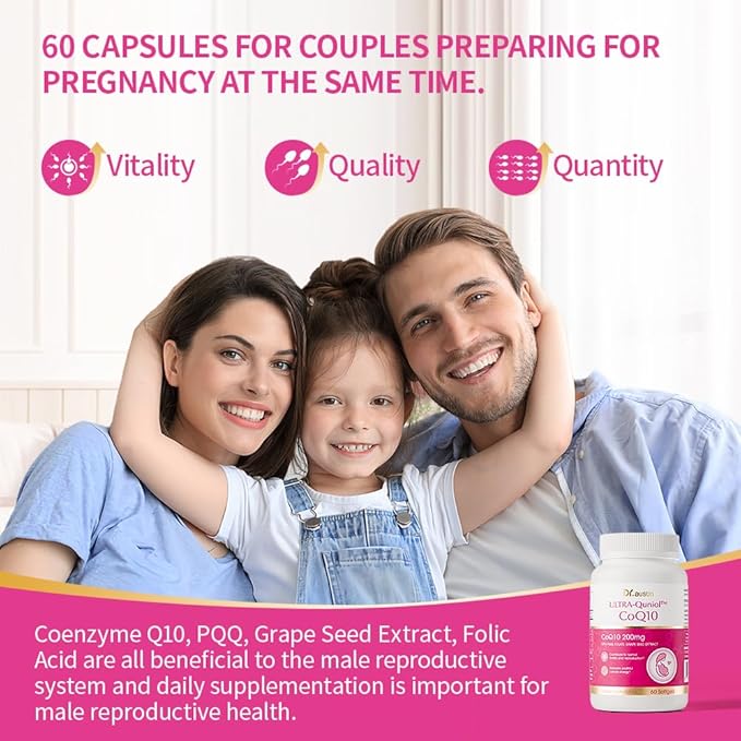 DR.AUSTIN DRAUSTIN Coenzyme Q10 Preparation for Pregnancy Reduction 200mg Mitochondrial PQQ Folic Acid Imported from The United States (2)