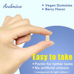 L-Lysine Gummies 1000 mg, with Trehalose, L Lysine Gummies for Lips & Oral Wellness, Immune Support & Collagen & Calcium, for Adults & Kids, Non-GMO, Vegan, Gluten Free, Berry Flavor, 120