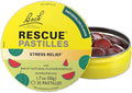 Bach RESCUE PASTILLES, Watermelon Flavor, Stress Relief Lozenges, Homeopathic, Flower Essences, 35 Count