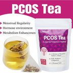 LEAFROOT Natural PCOS Tea for Women to Get Pregnant Fast, Herbal Spearmint Nettle leaf for Hormone Balance Bliss & Ovulation Fertility Tea, Overall Wellness to Regulate Menstrual Cycle and Womb Detox