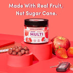 Llama Naturals Multivitamin for Women & Men, Vegan, Organic Gummies with Vitamin D, C & K, Adults Real Fruit Gummy Vitamins, Chewable Multivitamin Supplement, No Added Sugar Cane, Strawberry, 120 Ct