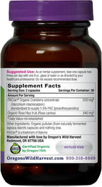 Oregon's Wild Harvest Cranberry Organic Non-GMO Supplement Urinary Tract Support