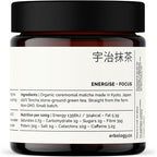 Erbology 100% Organic Ceremonial Grade Matcha 1.4 oz - Tencha Stone-Ground - Straight from Farm in Kyoto, Japan - Energizing and Stress-Reducing - Non-GMO - Recyclable Glass Jar