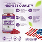Liver Cleanse Detox & Repair Gummies — Sugar-free, US-Made, 1500mg Milk Thistle Supplement with Artichoke, Dandelion and 20+ Herbs — Liver Support Supplement for Men & Women(60 Vegan Gummies)